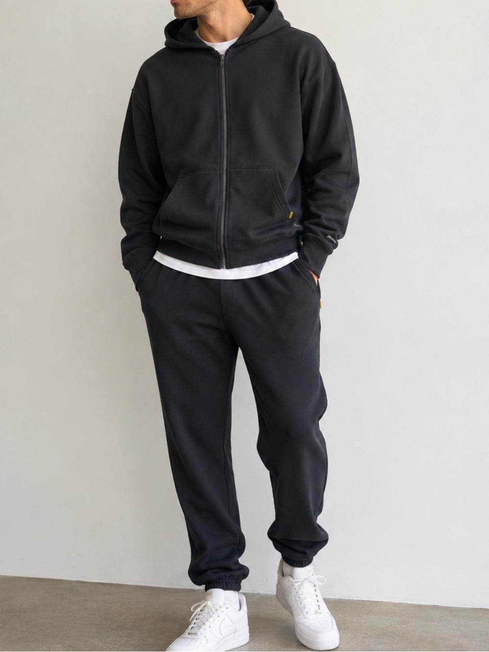 allbirds Black Zip Hoodie Set Unisex